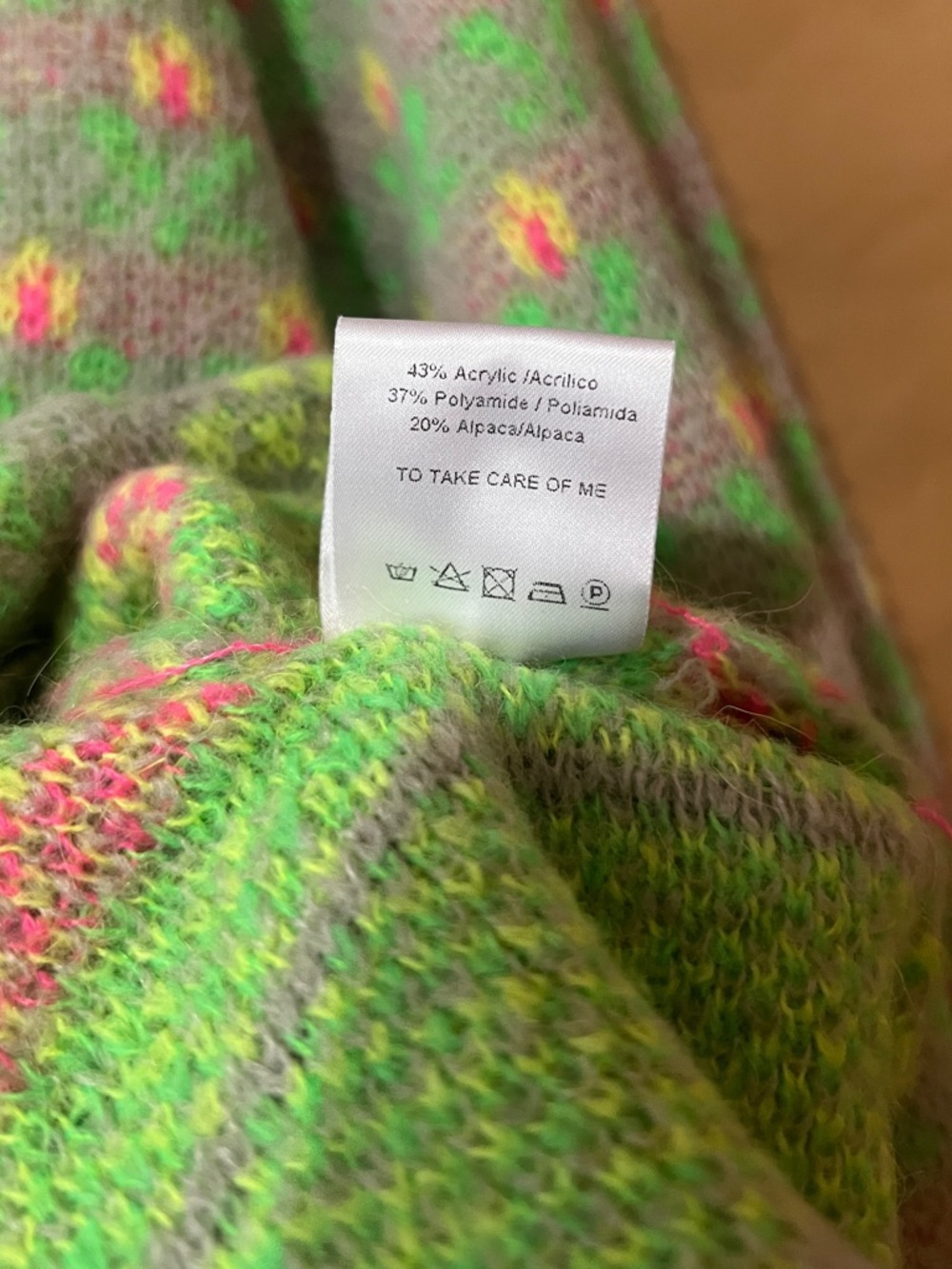 Dr Bloom | Voltereta Sweater Floral Jacquard Button Neck Alpaca Blend Size S/M - Picture 5 of 13